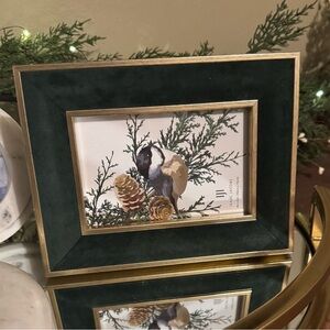 Eccolo Velvet Gold Picture Frame 4x6 – Luxe Forest Green – New